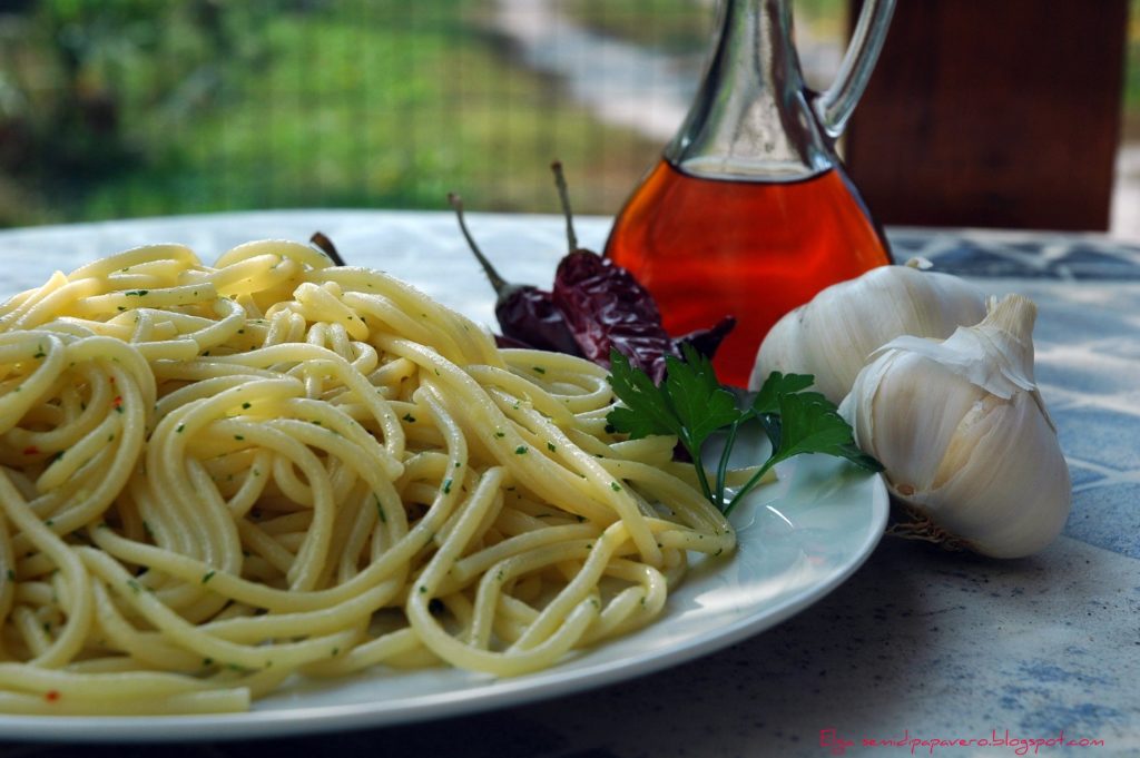 Spaghetti con colatura di alici di Cetara