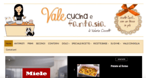 La homepage di Vale cucina fantasia di Valeria Ciccotti